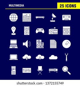 Multimedia Solid Glyph Icon for Web, Print and Mobile UX/UI Kit. Such as: Disco Ball, Ball, Disco, Party Ball, Equalizer, Beat, Pictogram Pack. - Vector