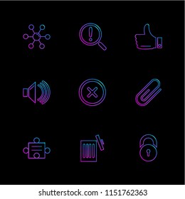 multimedia  sound  buttons  dwonload  upload  pin  key error  calcualtor  icon vector design  flat  collection style creative  icons