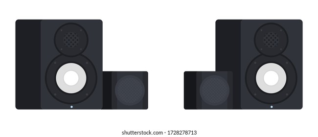 Multimedia speaker system Musician vector icon flat isolated illustration.
