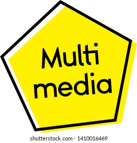MULTIMEDIA stamp on white background