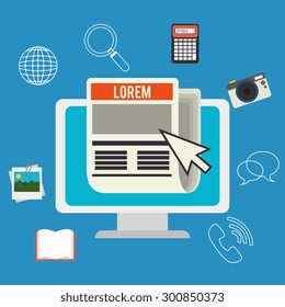 Multimedia and technology design, vector illustration eps 10.