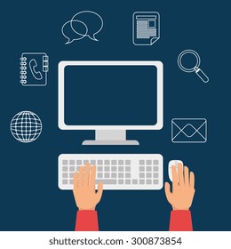 Multimedia and technology design, vector illustration eps 10.