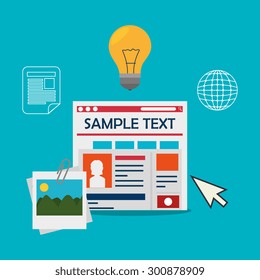 Multimedia and technology design, vector illustration eps 10.