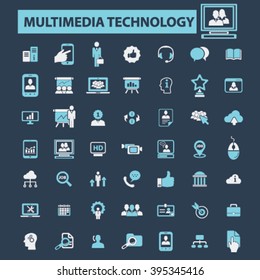 iconos de tecnología multimedia

