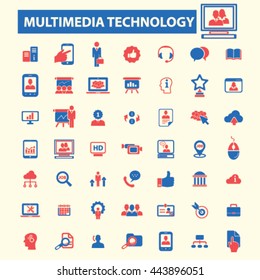 multimedia technology icons