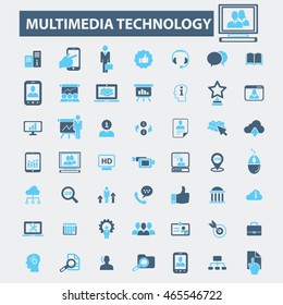 multimedia technology icons