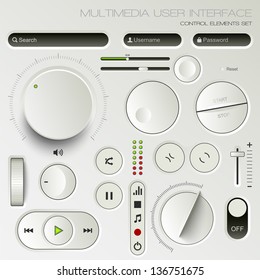 Multimedia user interface set - graphic design elements