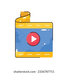 Multimedia vector filled outline Sticker. EPS 10 file