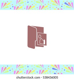Multimedia vector icon on white background. Isolated illustration. Business picture.
