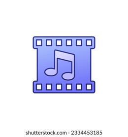 multimedia vector icon with outline