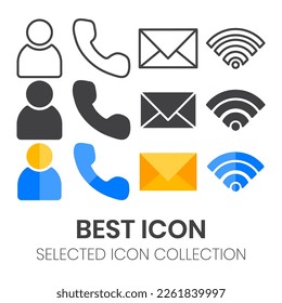multimedia vector icon set collection