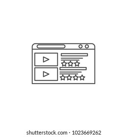 Multimedia vector line icon isolated on white background. Multimedia line icon for infographic, website or app. Scalable icon designed on a grid system on white background
