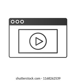 Multimedia vector line icon isolated on white background.
