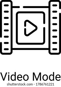multimedia, video line icon isolated on white background