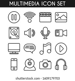 MULTIMEDIA VIDEO PHOTO ICON SET