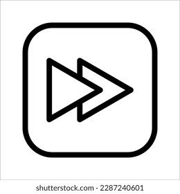 Multimedia video player icon, on white background.