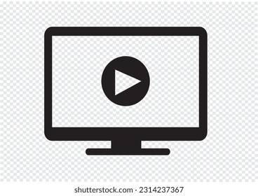 Multimedia video player vector icon