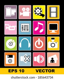 Multimedia Web Icons