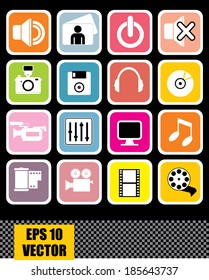 Multimedia Web Icons