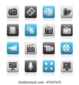 Multimedia Web Icons  // Matte Series