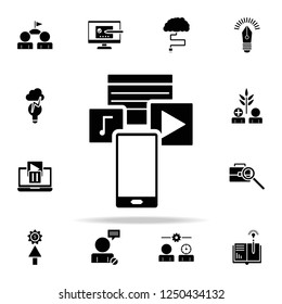 multimedia in your phone icon. Concentration icons universal set for web and mobile