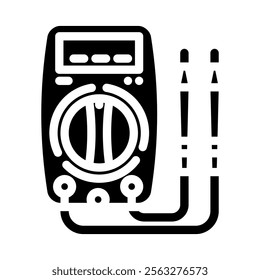 multimeter car repair tool glyph icon vector. multimeter car repair tool sign. isolated symbol illustration