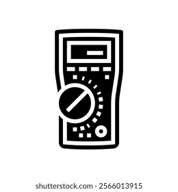 multimeter car repair tool glyph icon vector. multimeter car repair tool sign. isolated symbol illustration