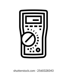 multimeter car repair tool line icon vector. multimeter car repair tool sign. isolated contour symbol black illustration