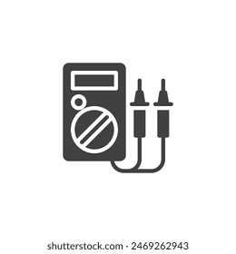 Symbol für die Vektorgrafik von Multimetergeräten. Gefülltes flaches Schild für mobiles Konzept und Webdesign. Symbol für digitales Multimeter-Symbol. Symbol, Logo-Darstellung. Vektorgrafik-Grafiken