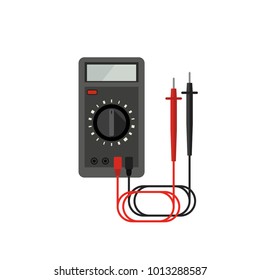 Multimeter-Flachbild. Gerätesymbol der elektrischen Diagnose.