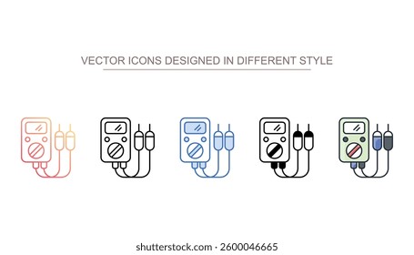 Multimeter icon design with white background stock illustration