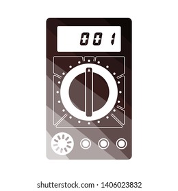 Multimeter Icon. Flat Color Ladder Design. Vector Illustration.