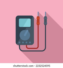 Multimeter Symbol, flacher Vektor. Spannungsausrüstung. Elektrotest