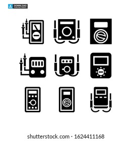 multimeter icon isolated sign symbol vector illustration - Collection of high quality black style vector icons
