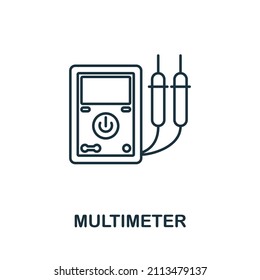 Multimeter icon. Line element from machinery collection. Linear Multimeter icon sign for web design, infographics and more.