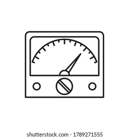 Multimeter icon outline vector. isolated on white background