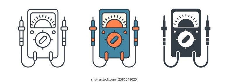 Multimeter icon symbol vector illustration isolated on white background