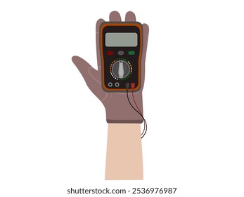 Multimeter on a white background.