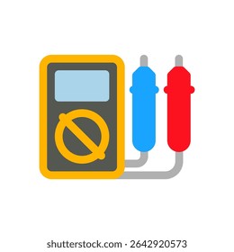 multimeter simple flat icon illustration