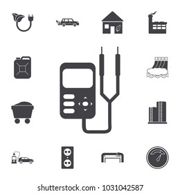 multimeter vector icon. Set of energy icons. Signs and symbols collection icons for websites, web design, mobile app on white background on white background