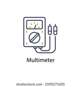 Multimeter vector icon stock illustration