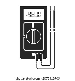 Multimeter vector icon.Black vector icon isolated on white background multimeter.