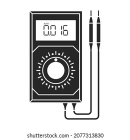 Multimeter vector icon.Black vector icon isolated on white background multimeter.
