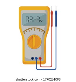 Multimeter vector icon.Cartoon vector icon isolated on white background multimeter.