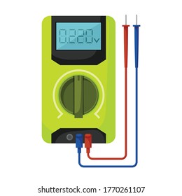 Multimeter Vektorsymbol.Cartoon Vektorsymbol einzeln auf weißem Hintergrund, Multimeter.