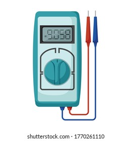 Multimeter Vektorsymbol.Cartoon Vektorsymbol einzeln auf weißem Hintergrund, Multimeter.