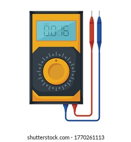Multimeter Vektorsymbol.Cartoon Vektorsymbol einzeln auf weißem Hintergrund, Multimeter.