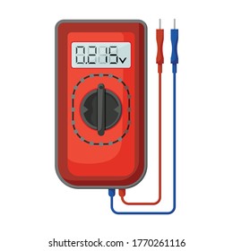 Multimeter vector icon.Cartoon vector icon isolated on white background multimeter.