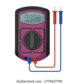 Multimeter vector icon.Cartoon vector icon isolated on white background multimeter.