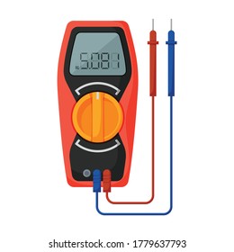 Multimeter vector icon.Cartoon vector icon isolated on white background multimeter.